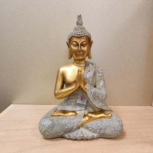 Namaste Gold Buddha (approx.26x19x12cm)