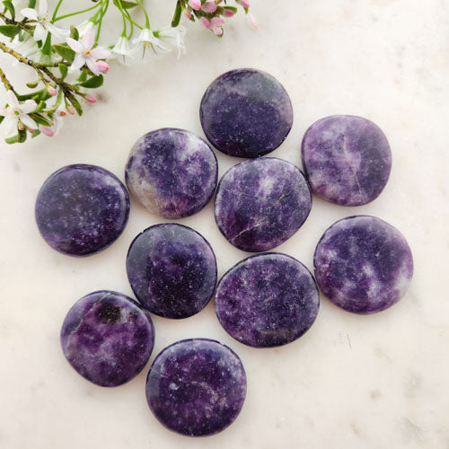 Lepidolite Flat Stone (assorted approx.4-4.5x3.5-4cm)