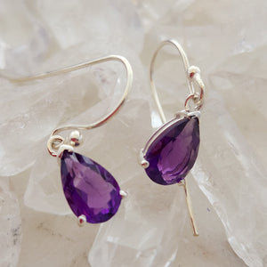 Amethyst Tear Drop Earrings