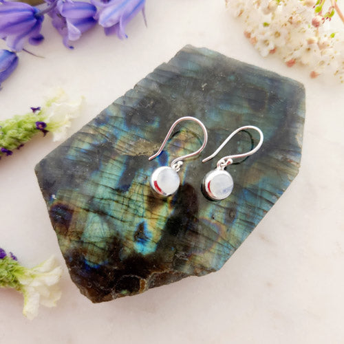 Moonstone Earrings (sterling silver)