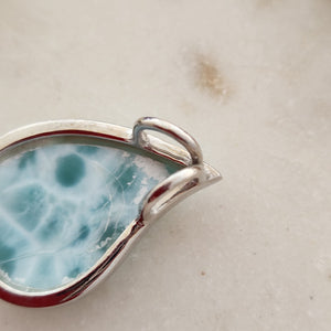 Larimar Tear Drop Pendant