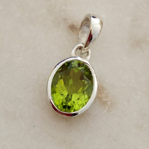 Peridot Faceted Pendant