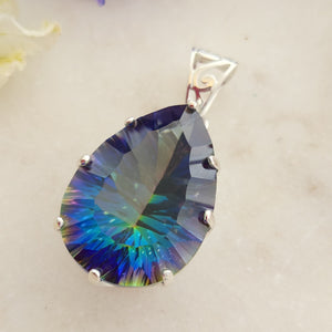 Mystic Topaz Tear Drop Pendant