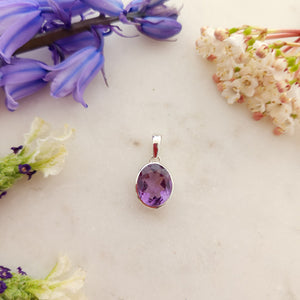 Amethyst Faceted Pendant