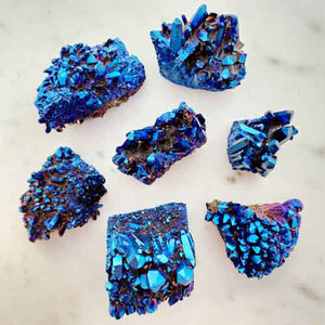 Cobalt Blue Quartz Cluster