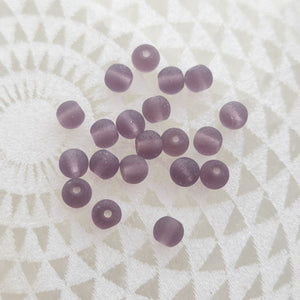 Purple Glass Frosted Seed Beads