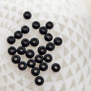 Black Glass Opaque Seed Beads