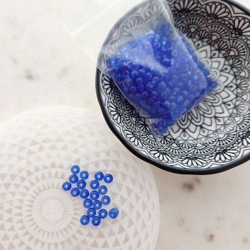 Cobalt Blue Glass Seed Beads (approx. 20gr bag)