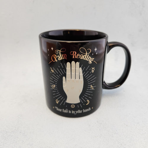 Palm Reading Ceramic Mug (approx. 9.5x8x8cm)