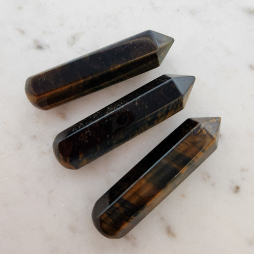 Blue/Gold Tiger's Eye Wand (assorted. approx. 8x2.2x1.9cm)