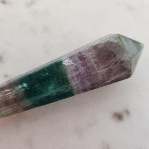 Rainbow Fluorite Double Terminated Faceted Wand