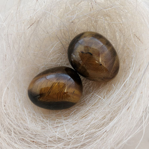 Gold Tiger's Eye Egg (assorted. approx. 4.3x3.4cm)