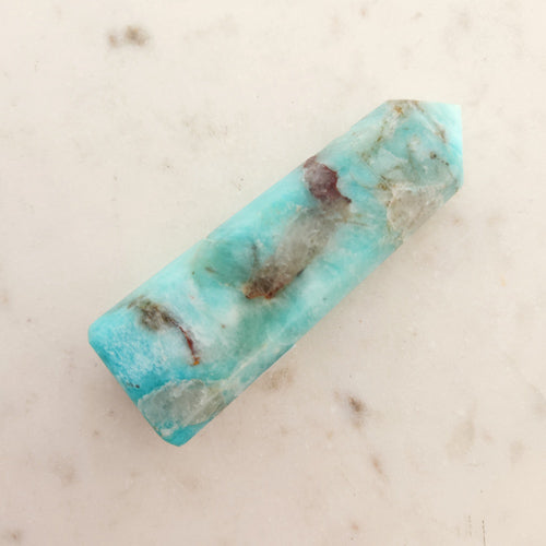 Amazonite Polished Point (approx. 10.5x3.2x1.9cm)