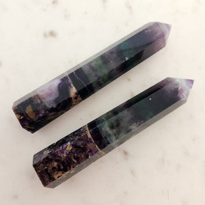 Rainbow Fluorite/Elemental Polished Point