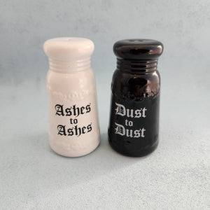 Ashes to Ashes Dust To Dust Salt and Pepper Set
