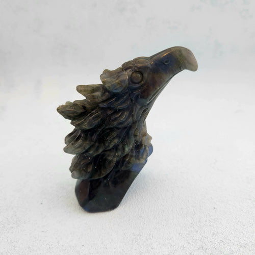 Labradorite Eagle Bust (approx. 9.8x6.8x3.5cm)