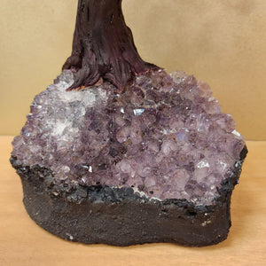 Amethyst Tree on Amethyst Cluster