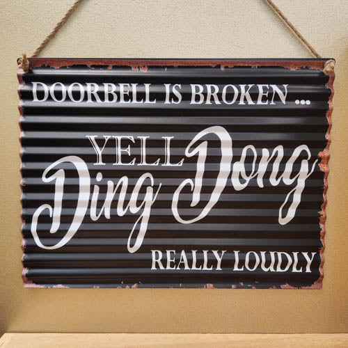 Ding Dong Sign (approx. 45x33.5cm)