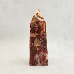 Pink Amethyst & Bloodstone Jasper Obelisk 