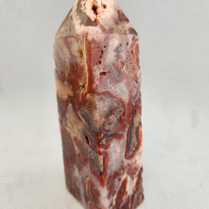 Pink Amethyst & Bloodstone Jasper Obelisk 