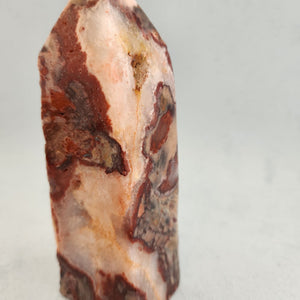 Pink Amethyst & Bloodstone Jasper Obelisk 