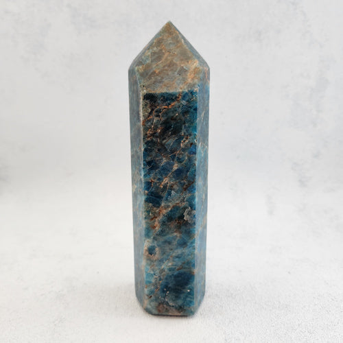 Blue Apatite Polished Point (approx. 15x4.5cm)