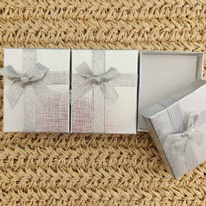 Silver Gift Box with Bow