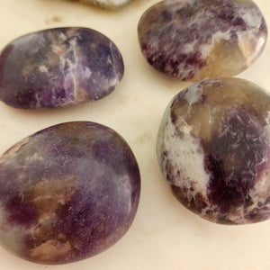 Lepidolite Palm Stone