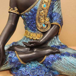 Blue Peacock Sitting Buddha