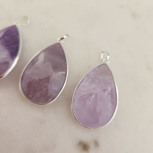 Amethyst Tear Drop Pendant