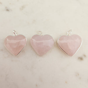 Rose Quartz Heart Pendant