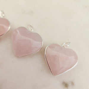 Rose Quartz Heart Pendant