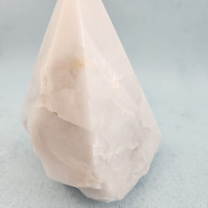 White Cloudy Quartz Partially Polished Point