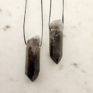 Smoky Quartz Natural Point Pendant