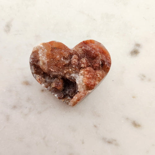 Pink Amethyst Druzy Heart (approx. 4.4x5.1x2.2cm)