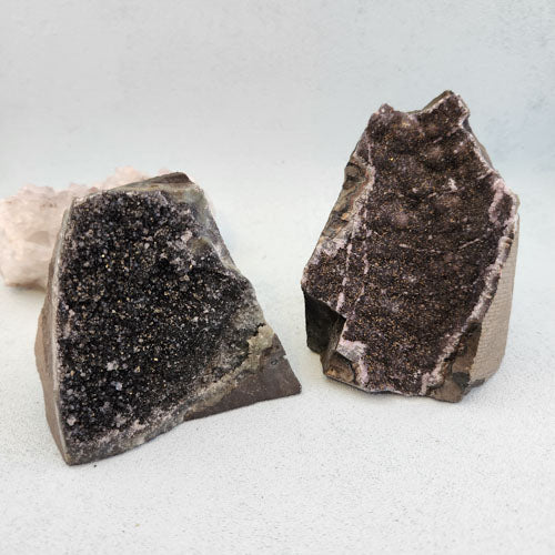Black Amethyst Standing Druzy (assorted. approx. 7.7-9.3x7-8.6x6.4-7.5cm)