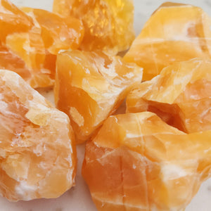 Orange Calcite Rough Rock 