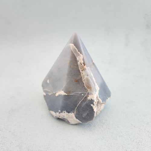 Angelite Partially Polished Point (approx. 8.4x7.6x6.1cm)