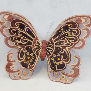 Brown Sparkly Butterfly with Clip