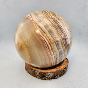 Wooden Crystal Sphere Stand
