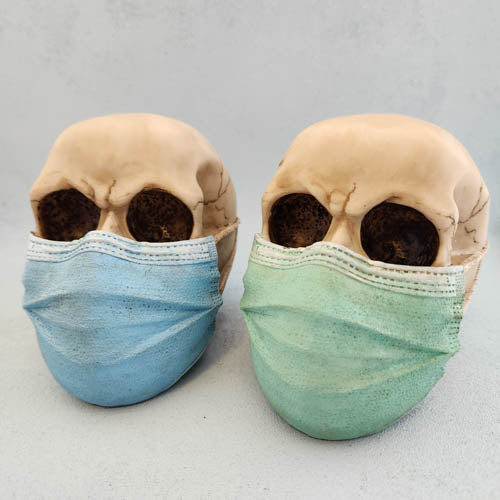Skull With Surgical Mask (assorted approx. 15cmx11cm)