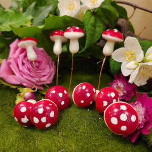 Red & White Toadstool on a Stick