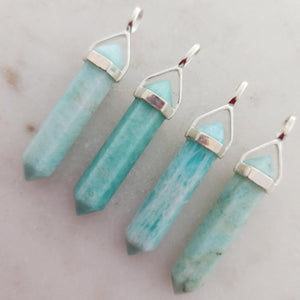 Amazonite Point Pendant