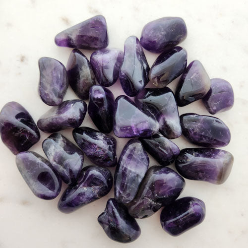 Chevron Amethyst Tumble (assorted & dark)