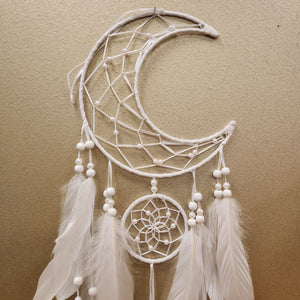 White Crescent Moon Dreamcatcher