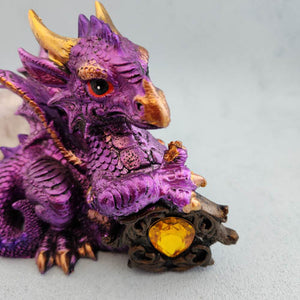Purple Dragon with Tear Drop Gem