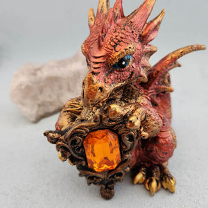 Red Dragon with Orange Gem
