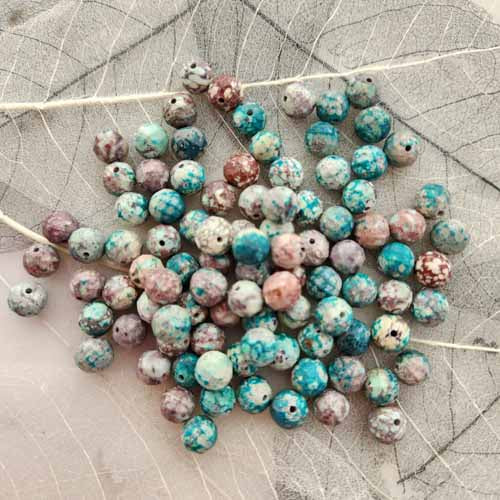 Chrysocolla Faceted Bead (assorted. round. approx. 8mm)