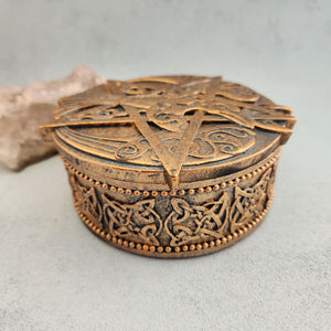 Pentacle With Raven Trinket Box