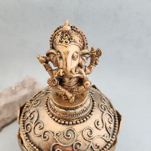 Ganesh Gold Look Trinket Box 